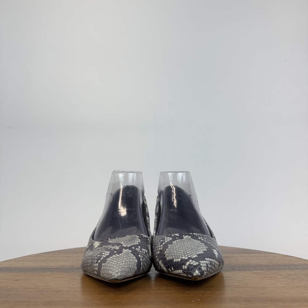 Womens Sarto Diva Snakeprint‎ Leather Comfort Kitten Heeled Pumps Size 8.5 M GUC - Picture 3 of 8